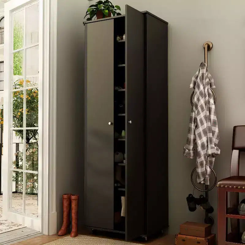 Famapy 2-Doors Tall Entryway Shoe Cabinet With 8-Tier Shelves
