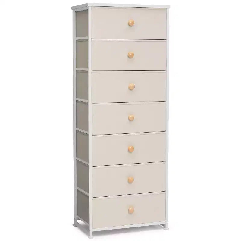 Crestlive Products Tall Dresser for Bedroom 7-Drawer Fabirc Storage Tower Chests of Drawers for Bedroom