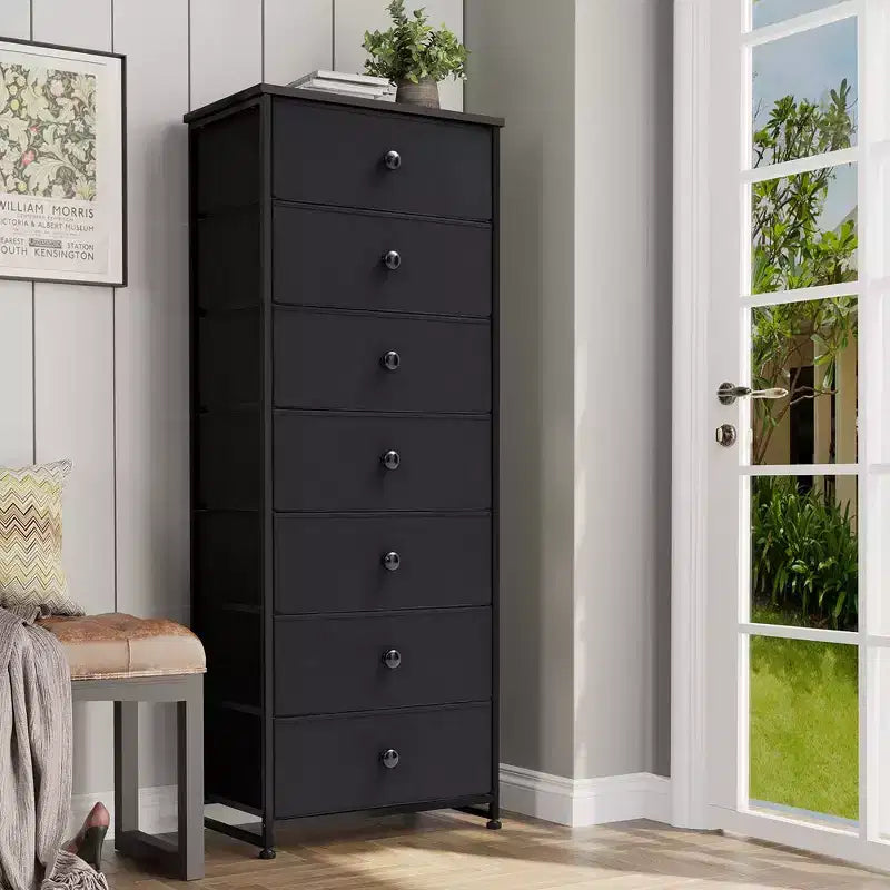 Crestlive Products Tall Dresser for Bedroom 7-Drawer Fabirc Storage Tower Chests of Drawers for Bedroom
