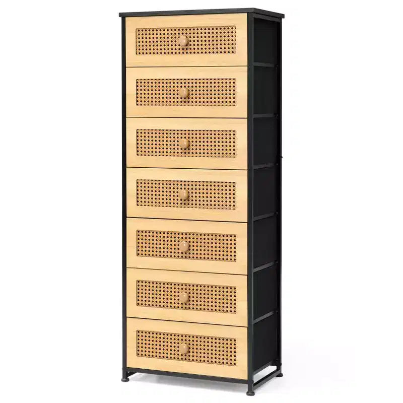 Crestlive Products Tall Dresser for Bedroom 7-Drawer Fabirc Storage Tower Chests of Drawers for Bedroom