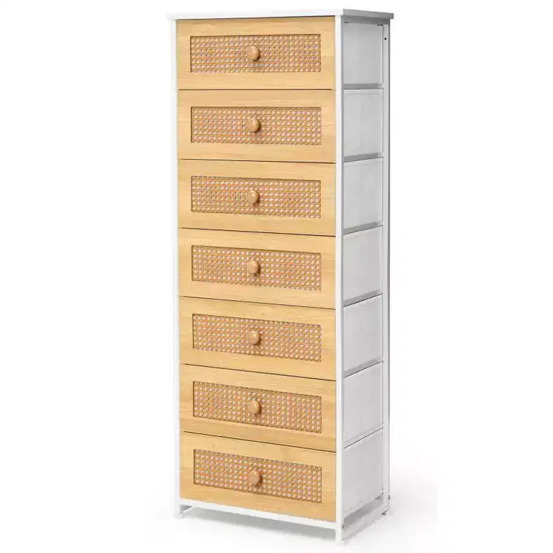 Crestlive Products Tall Dresser for Bedroom 7-Drawer Fabirc Storage Tower Chests of Drawers for Bedroom