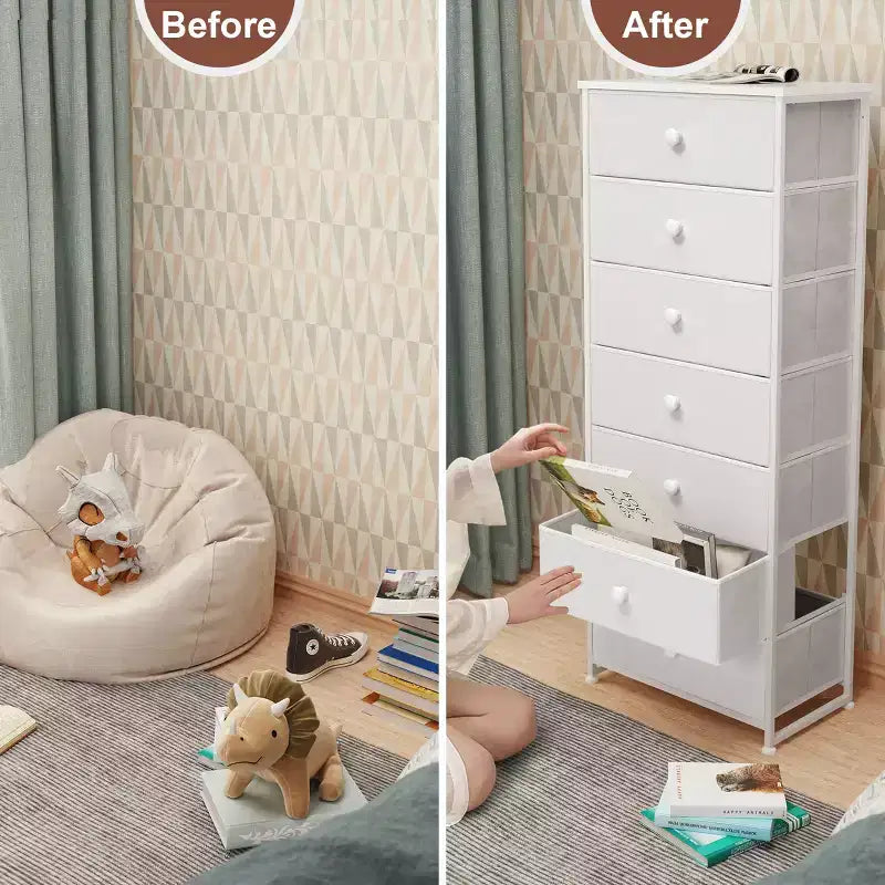 Crestlive Products Tall Dresser for Bedroom 7-Drawer Fabirc Storage Tower Chests of Drawers for Bedroom