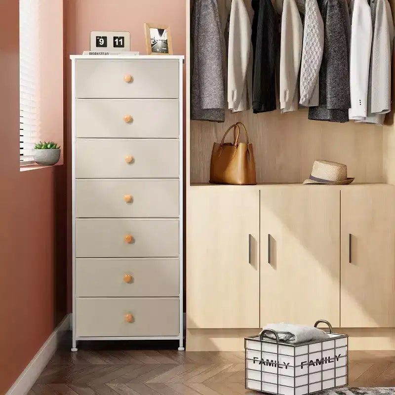 Crestlive Products Tall Dresser for Bedroom 7-Drawer Fabirc Storage Tower Chests of Drawers for Bedroom