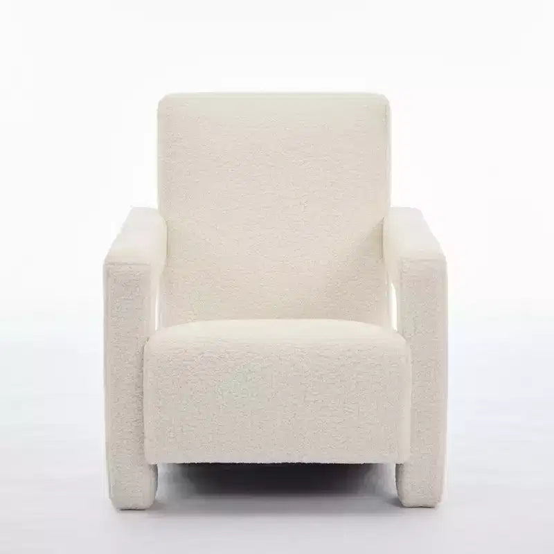 Hyleory Fauteuil d'appoint moderne 73,9 cm, Fauteuil Adirondack rembourré en molleton d'agneau pour salon, chambre à coucher ou salle de maquillage