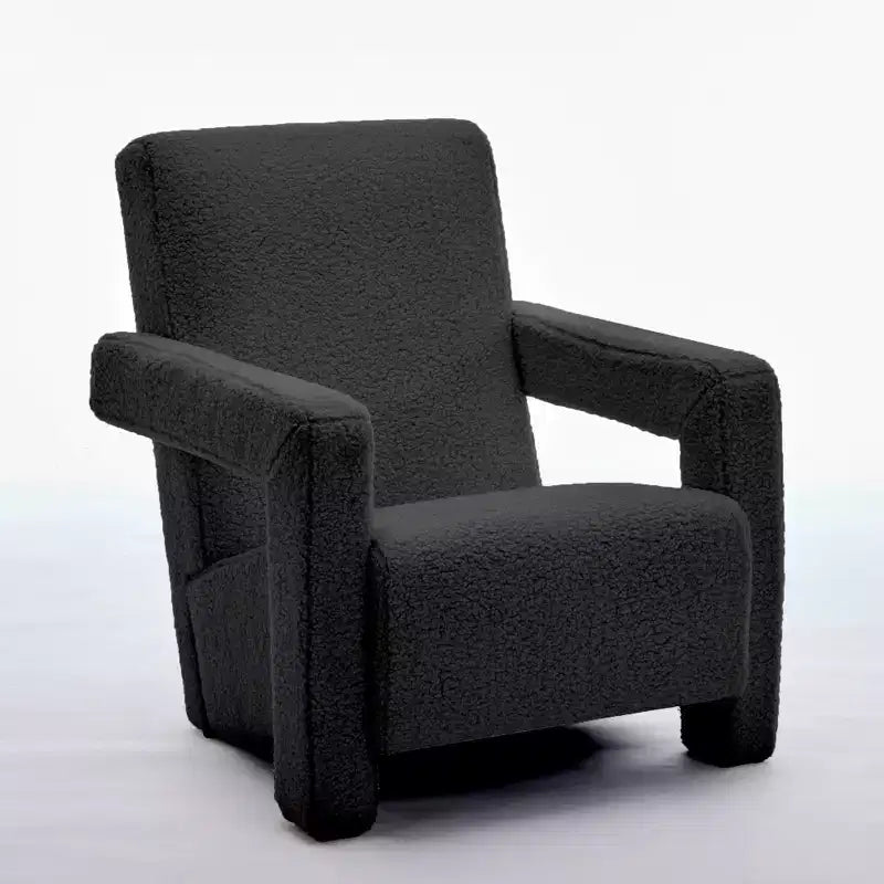 Hyleory Fauteuil d'appoint moderne 73,9 cm, Fauteuil Adirondack rembourré en molleton d'agneau pour salon, chambre à coucher ou salle de maquillage