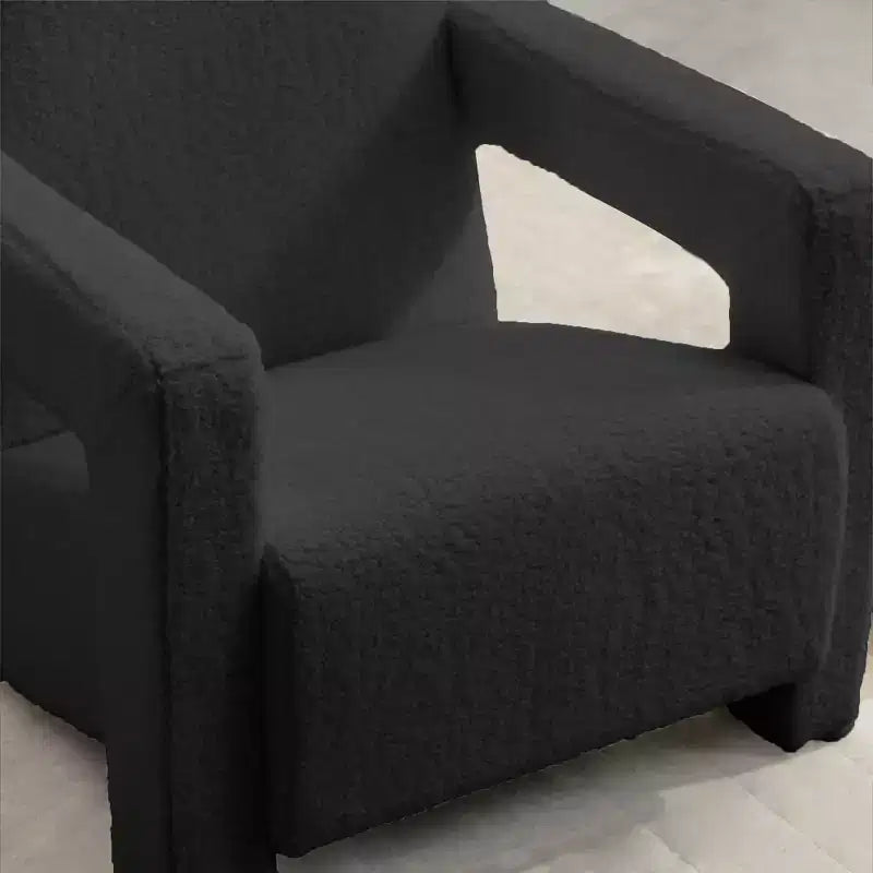Hyleory Fauteuil d'appoint moderne 73,9 cm, Fauteuil Adirondack rembourré en molleton d'agneau pour salon, chambre à coucher ou salle de maquillage