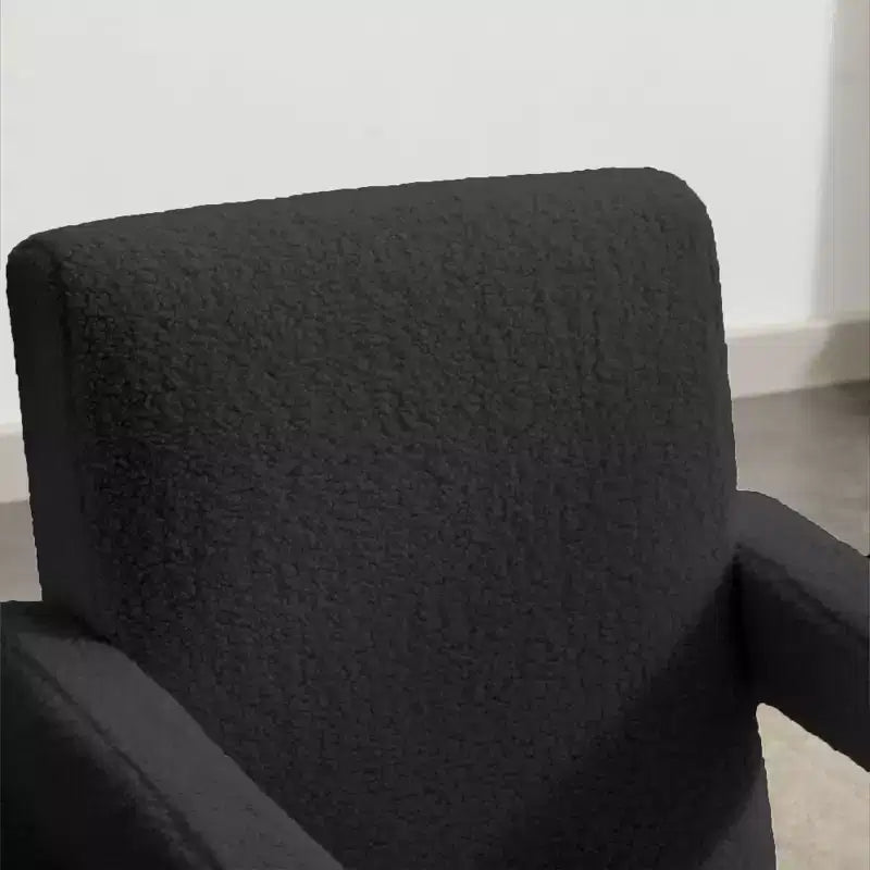 Hyleory Fauteuil d'appoint moderne 73,9 cm, Fauteuil Adirondack rembourré en molleton d'agneau pour salon, chambre à coucher ou salle de maquillage
