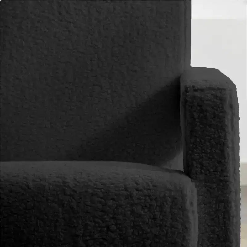 Hyleory Fauteuil d'appoint moderne 73,9 cm, Fauteuil Adirondack rembourré en molleton d'agneau pour salon, chambre à coucher ou salle de maquillage