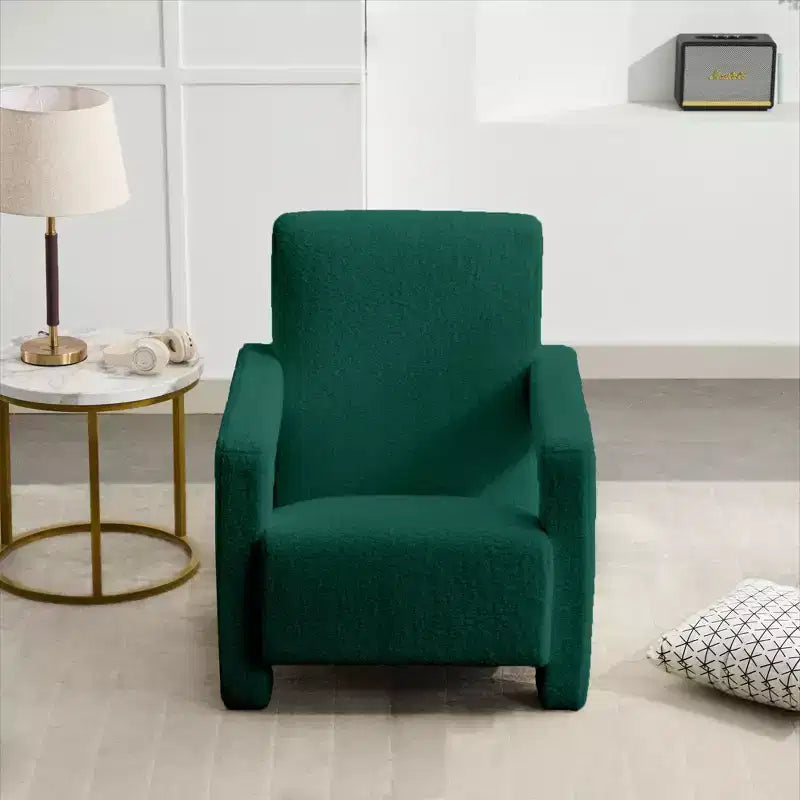 Hyleory Fauteuil d'appoint moderne 73,9 cm, Fauteuil Adirondack rembourré en molleton d'agneau pour salon, chambre à coucher ou salle de maquillage
