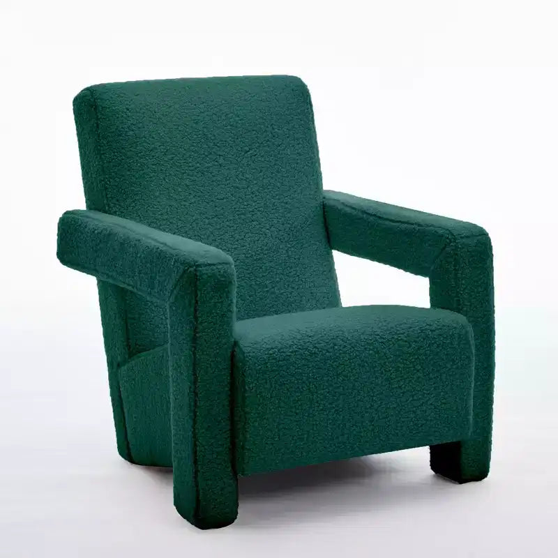 Hyleory Fauteuil d'appoint moderne 73,9 cm, Fauteuil Adirondack rembourré en molleton d'agneau pour salon, chambre à coucher ou salle de maquillage
