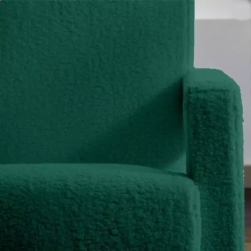 Hyleory Fauteuil d'appoint moderne 73,9 cm, Fauteuil Adirondack rembourré en molleton d'agneau pour salon, chambre à coucher ou salle de maquillage