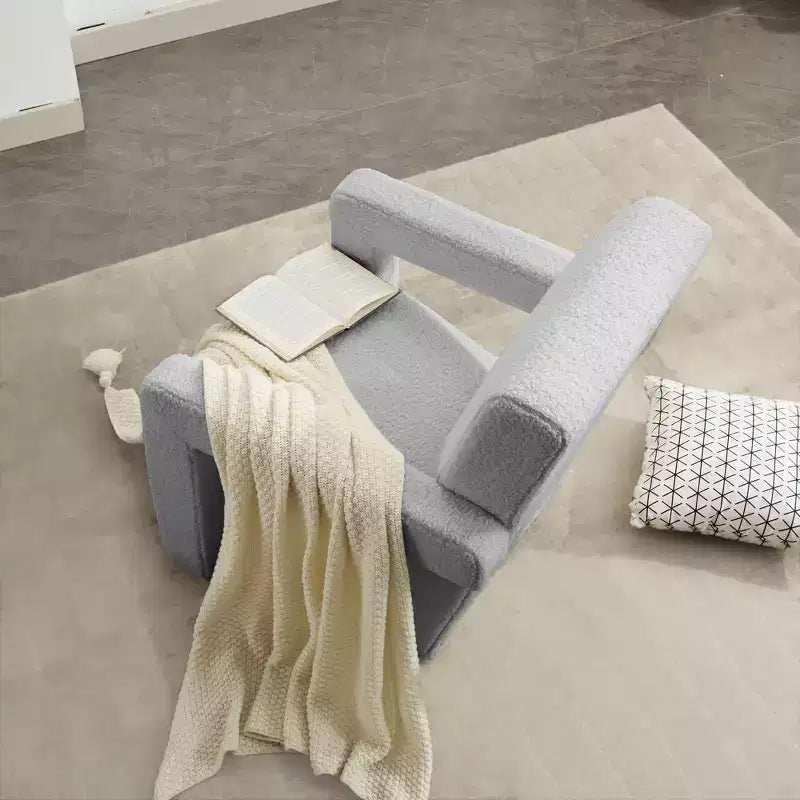 Hyleory Fauteuil d'appoint moderne 73,9 cm, Fauteuil Adirondack rembourré en molleton d'agneau pour salon, chambre à coucher ou salle de maquillage