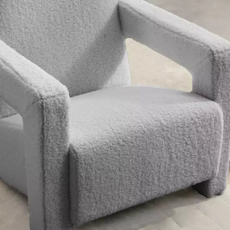 Hyleory Fauteuil d'appoint moderne 73,9 cm, Fauteuil Adirondack rembourré en molleton d'agneau pour salon, chambre à coucher ou salle de maquillage