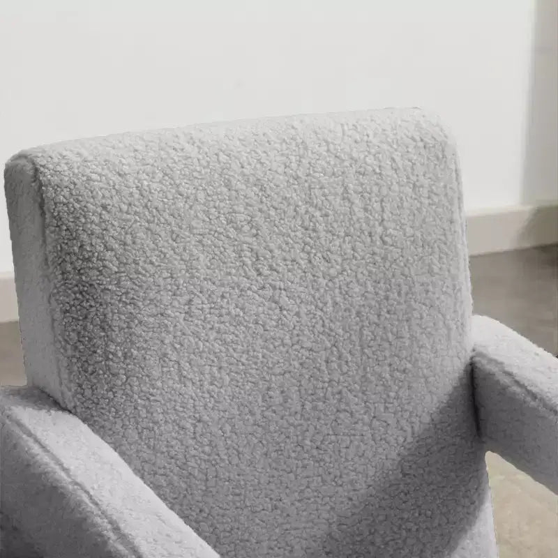 Hyleory Fauteuil d'appoint moderne 73,9 cm, Fauteuil Adirondack rembourré en molleton d'agneau pour salon, chambre à coucher ou salle de maquillage