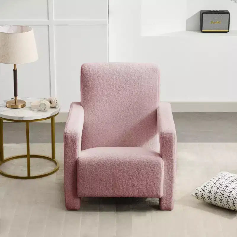 Hyleory Fauteuil d'appoint moderne 73,9 cm, Fauteuil Adirondack rembourré en molleton d'agneau pour salon, chambre à coucher ou salle de maquillage