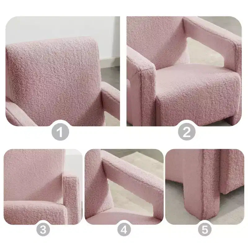 Hyleory Fauteuil d'appoint moderne 73,9 cm, Fauteuil Adirondack rembourré en molleton d'agneau pour salon, chambre à coucher ou salle de maquillage