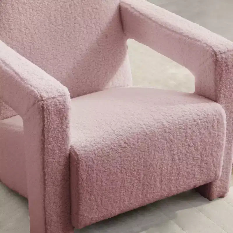 Hyleory Fauteuil d'appoint moderne 73,9 cm, Fauteuil Adirondack rembourré en molleton d'agneau pour salon, chambre à coucher ou salle de maquillage