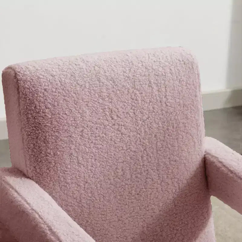 Hyleory Fauteuil d'appoint moderne 73,9 cm, Fauteuil Adirondack rembourré en molleton d'agneau pour salon, chambre à coucher ou salle de maquillage