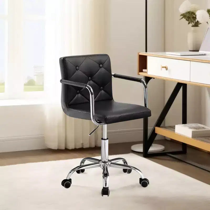 Chaise de bureau à roulettes VECELO, hauteur réglable