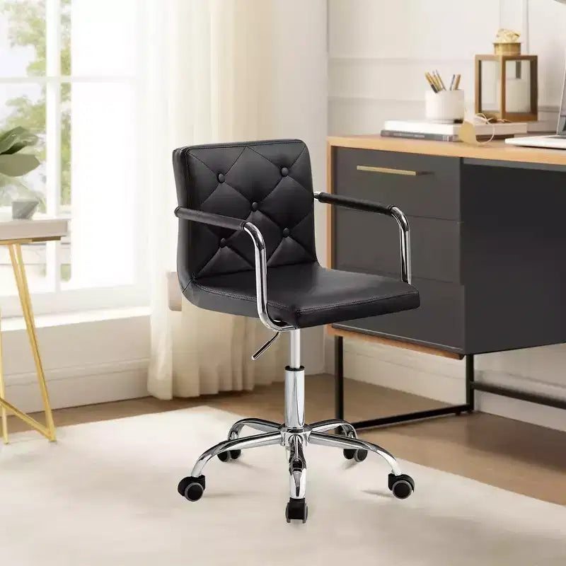 Chaise de bureau à roulettes VECELO, hauteur réglable