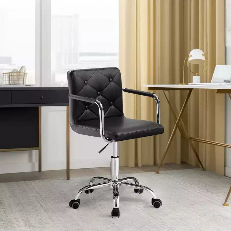 Chaise de bureau à roulettes VECELO, hauteur réglable