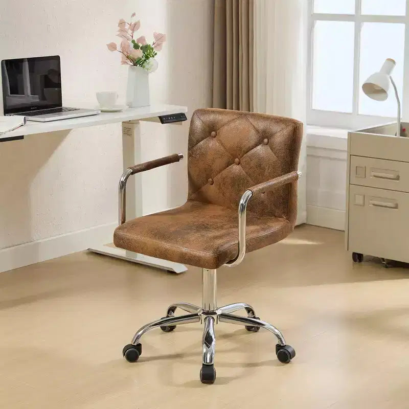 Chaise de bureau à roulettes VECELO, hauteur réglable