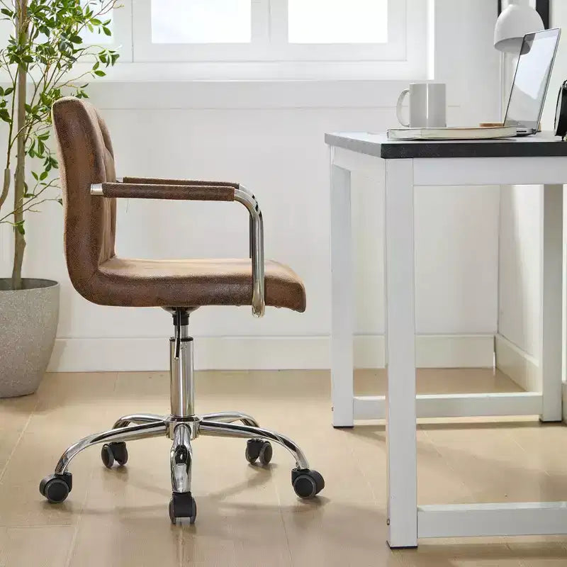 Chaise de bureau à roulettes VECELO, hauteur réglable
