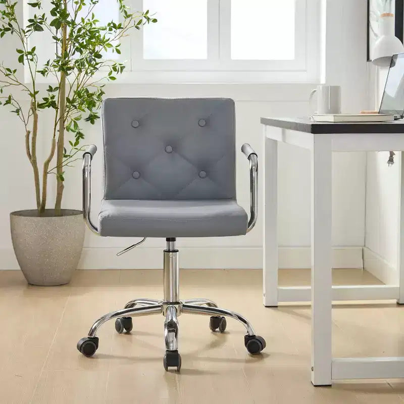 Chaise de bureau à roulettes VECELO, hauteur réglable