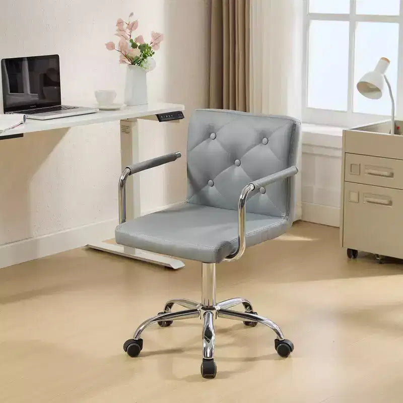 Chaise de bureau à roulettes VECELO, hauteur réglable