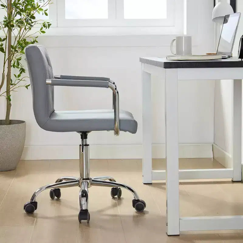 Chaise de bureau à roulettes VECELO, hauteur réglable