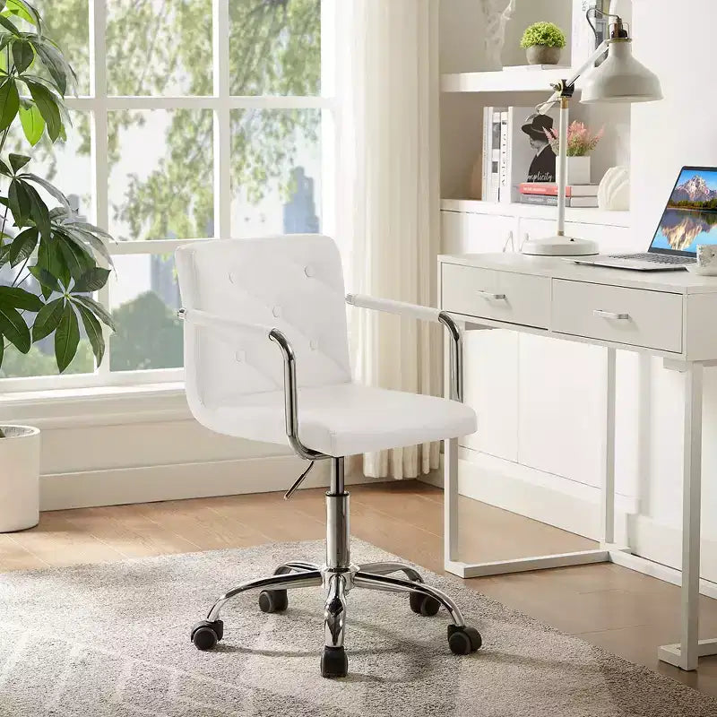 Chaise de bureau à roulettes VECELO, hauteur réglable