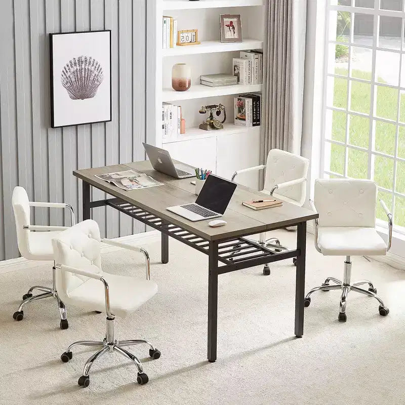 Chaise de bureau à roulettes VECELO, hauteur réglable
