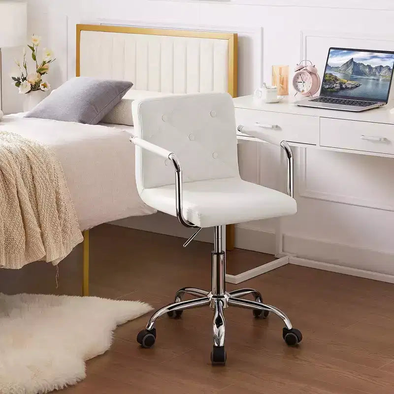 Chaise de bureau à roulettes VECELO, hauteur réglable