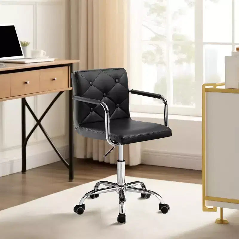 Chaise de bureau à roulettes VECELO, hauteur réglable