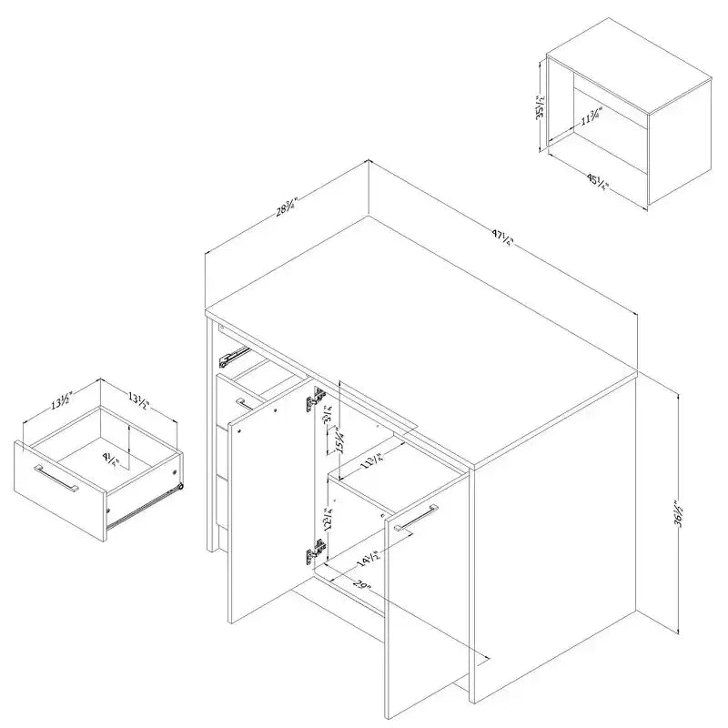 Myro Kitchen Island Faux - South Shore