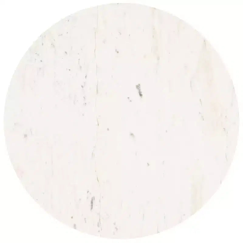 Cade Marble Side Table - ACC3713A - White Marble/Black - Safavieh