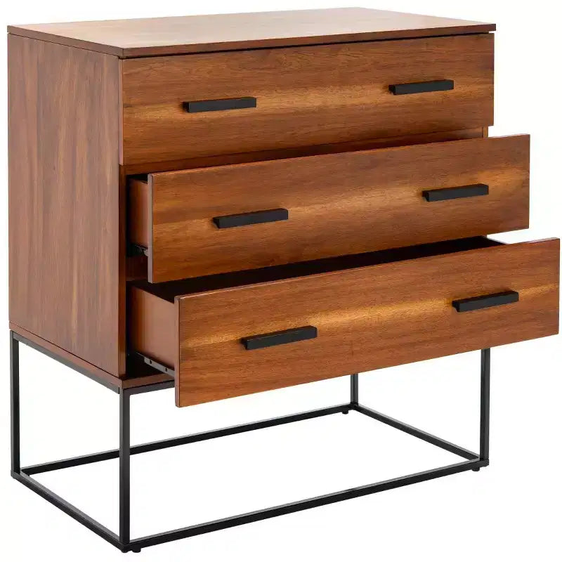 Marquise 3 Drawer Chest - CHS5002 - Brown - Safavieh