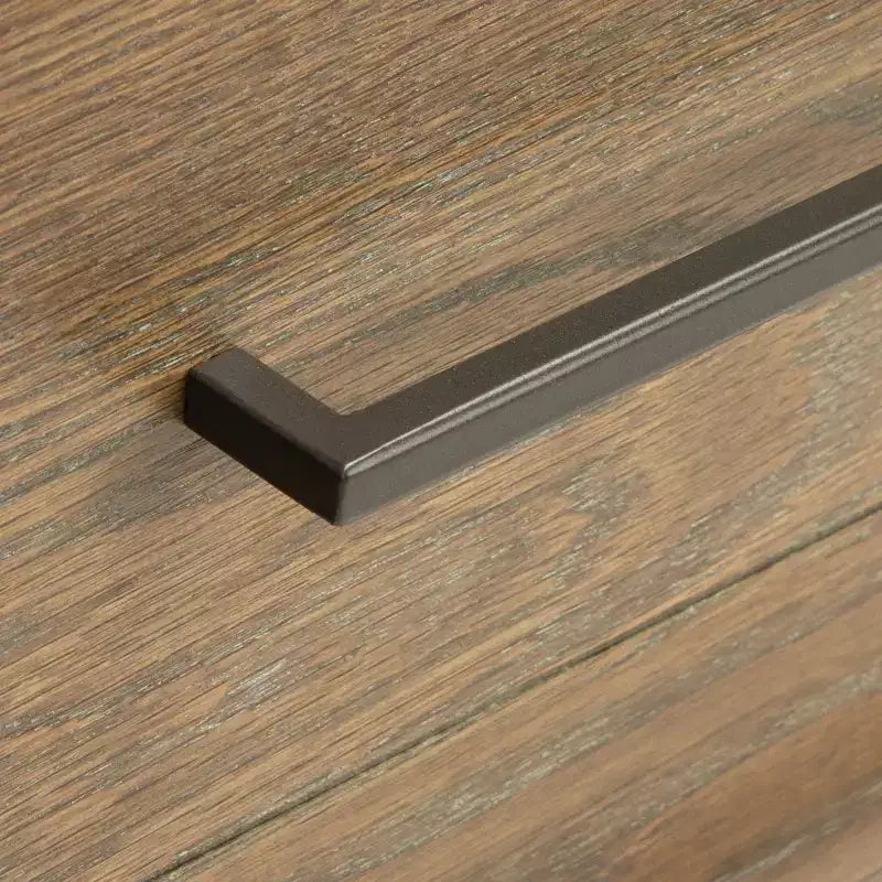 Étagère Jola 5 tablettes 1 tiroir - ETG6400 - Chêne rustique/Bronze canon de fusil - Safavieh