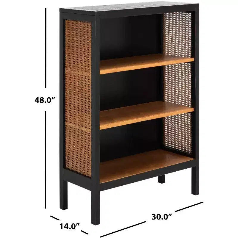 Étagère Franz à 3 tablettes en bois - ETG2104 - Noir/Naturel - Safavieh