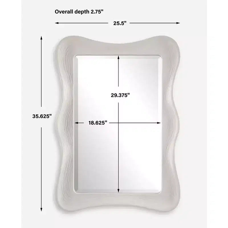 Uttermost Whitehaven Wavy Rectangle Mirror