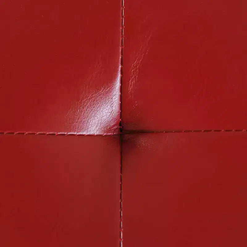HOMCOM 51 Faux Leather Rectangular Tufted Storage Ottoman