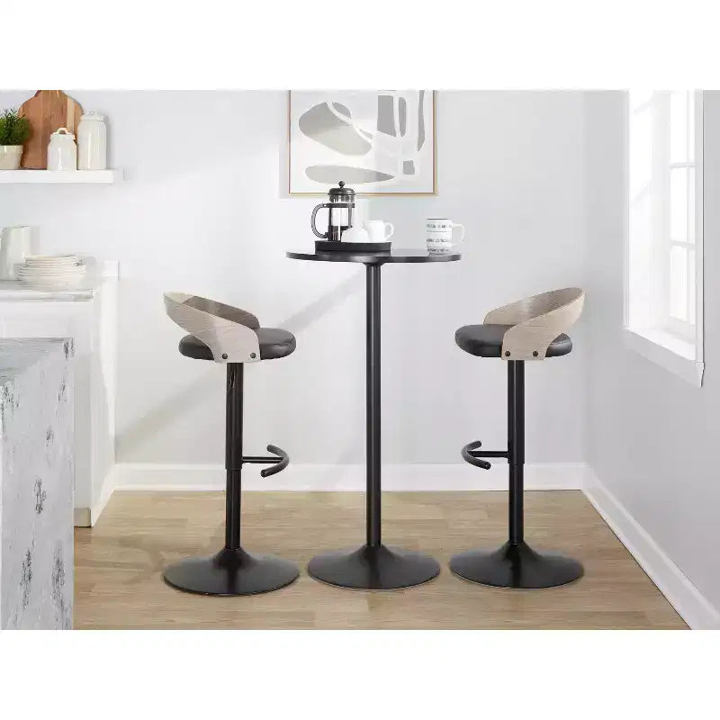 Lot de 2 tabourets de bar pivotants réglables Grotto de LumiSource