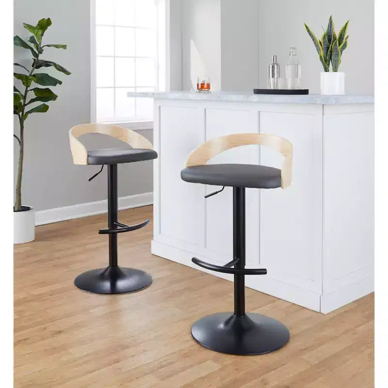 Lot de 2 tabourets de bar pivotants réglables Grotto de LumiSource