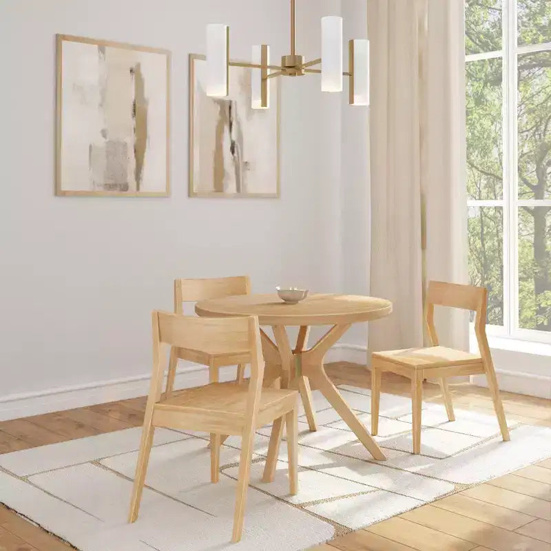 Plank+Beam Verso Round Dining Table, 38 Solid Wood Kitchen & Dining Room Table