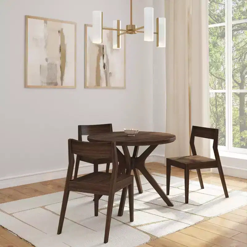 Plank+Beam Verso Round Dining Table, 38 Solid Wood Kitchen & Dining Room Table