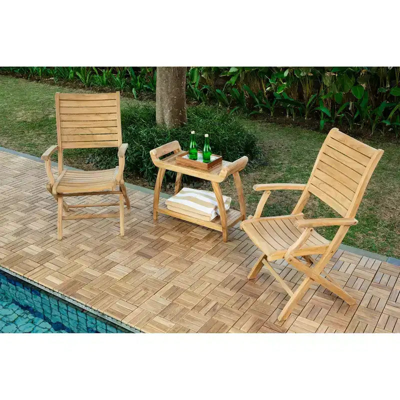 Nordic Teak 30 Natural Shower and Bath Curved Spa Bench with Shelf - Beige