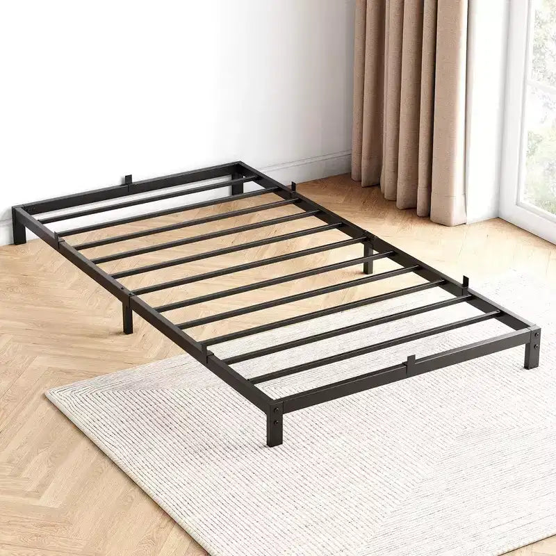 Cadre de lit Whizmax 10 pouces, taille Queen/Full/Twin, support de matelas plateforme métallique bas, sans bruit, assemblage facile, noir