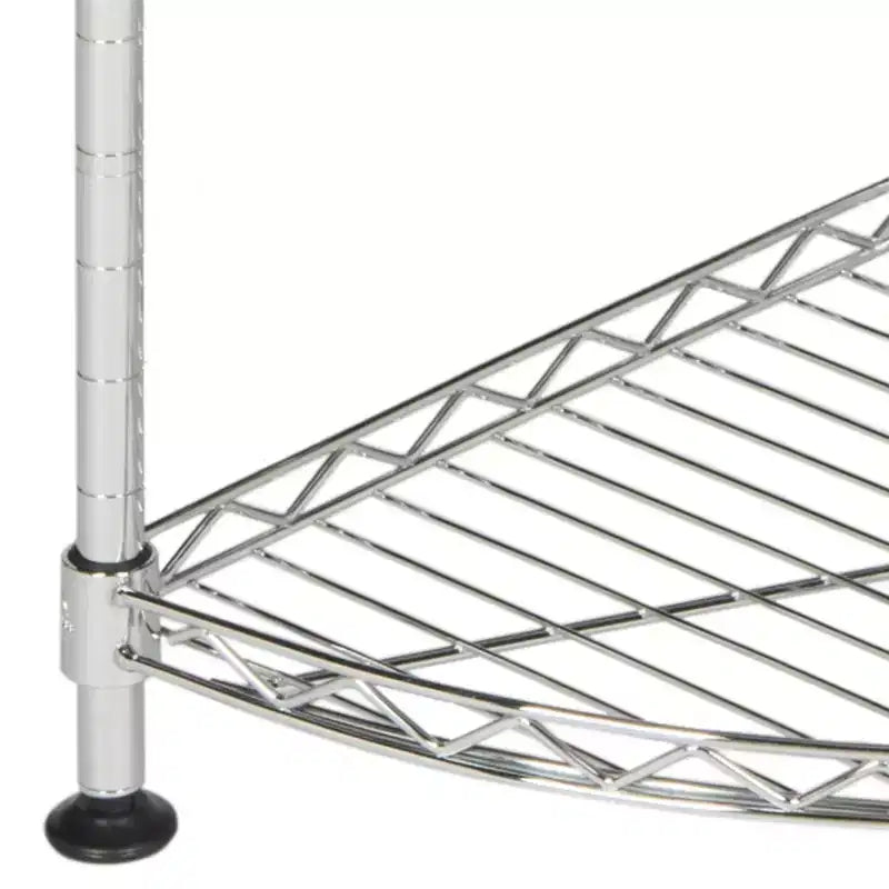 Damaris 4 Tier Corner Rack - Chrome - Safavieh