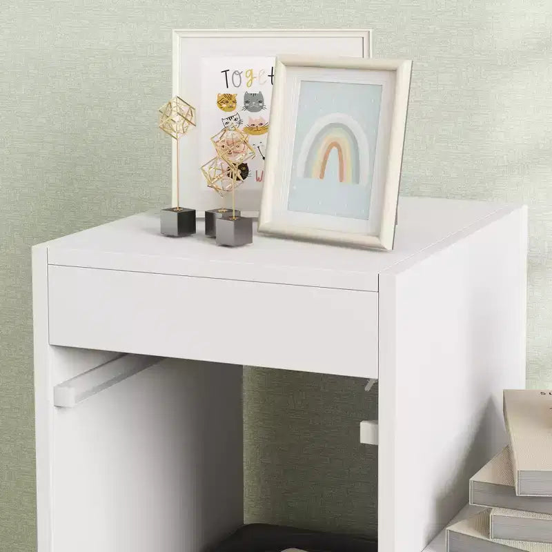 Qaba Meuble de Rangement pour Jouets Enfants avec 6 Bacs de Rangement et 3 Niveaux, Étagère à Livres pour Enfants de 3 à 8 Ans, Salle de Jeux, Chambre à Coucher, Gris