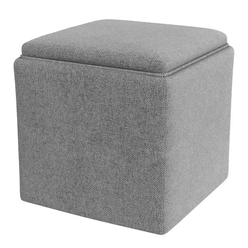 Pouf de rangement HomePop avec plateau de service